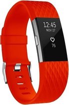 By Qubix - Fitbit Charge 2 siliconen bandje (Large) - Rood - Fitbit charge bandjes