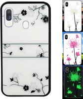 BackCover Magic Glass - Glow in the dark hoesje - Telefoonhoesje voor Samsung A20/A30 - Roos