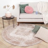 Rond Vintage vloerkleed - Admire Taupe Ø 200cm