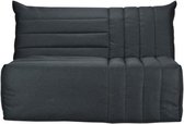BULTEX BZ BETH 3-zitsbank - houtskoolstof - B 142 x D 101 x H 95