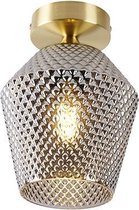 QAZQA karce - Art Deco Plafondlamp - 1 lichts - Ø 170 mm - Goud/messing - Woonkamer | Slaapkamer | Keuken