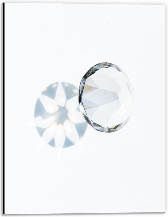 Dibond - Mooie Heldere Diamant - 30x40cm Foto op Aluminium (Met Ophangsysteem)