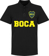 Boca Text Polo Shirt - Zwart - S