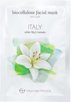 Calluna Medica - Italy Anti-Spot Biocellulose Facial Mask Reduced By Discoloration Mask From White Lily & Tomato Biocellulose 12Ml