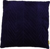 Mycha Ibiza - Sierkussen - Elle - Velvet - katoen - 60 x 60 - Donkerblauw