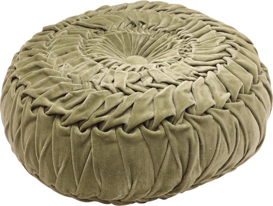 Mycha Ibiza - Velvet - fluweel - rond - sierkussen - 45cm - Groen