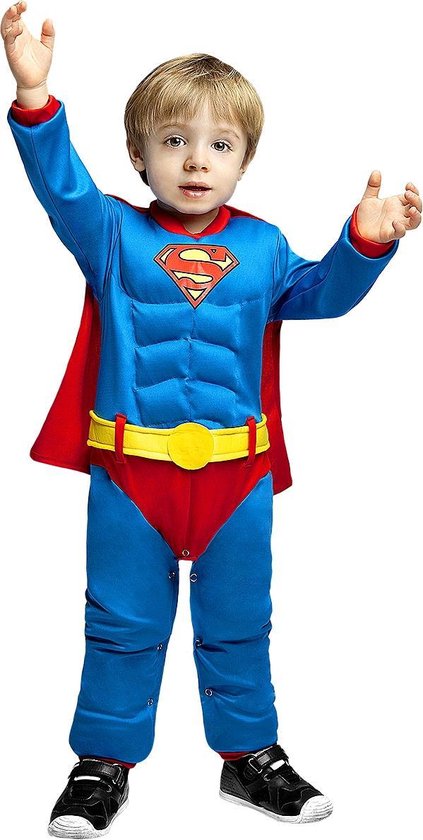 FUNIDELIA Superman kostuum voor baby - 6-12 mnd (69-80 cm) - Blauw | bol.com