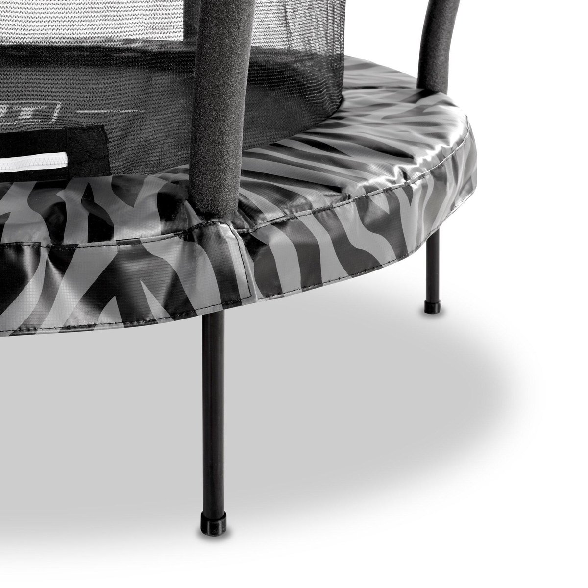 EXIT Tiggy Trampoline ø140cm - met Veiligheidsnet - Rond - Zwart/grijs