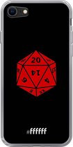 6F hoesje - geschikt voor iPhone 8 - Transparant TPU Case - D20 - Black #ffffff