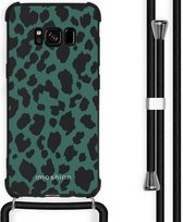 iMoshion Design hoesje met koord voor de Samsung Galaxy S8 - Luipaard - Groen / Zwart