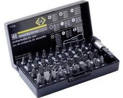 C.K T4508 Bitset 41-delig Plat, Kruiskop Phillips, Kruiskop Pozidriv, Zesrond-TX BO, Veeltand (XZN), Spanner, Torque, T
