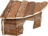 Duvo+ Knaagdieren hoeklodge schors 22x22x13cm