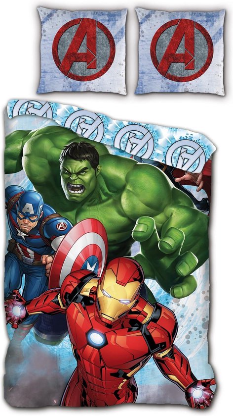 Marvel Avengers Dekbedovertrek Team - Eenpersoons - 140 x 200 cm - Multi