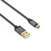 Hama Micro-USB-kabel Elite Metaal Verguld Antraciet 0,75 M