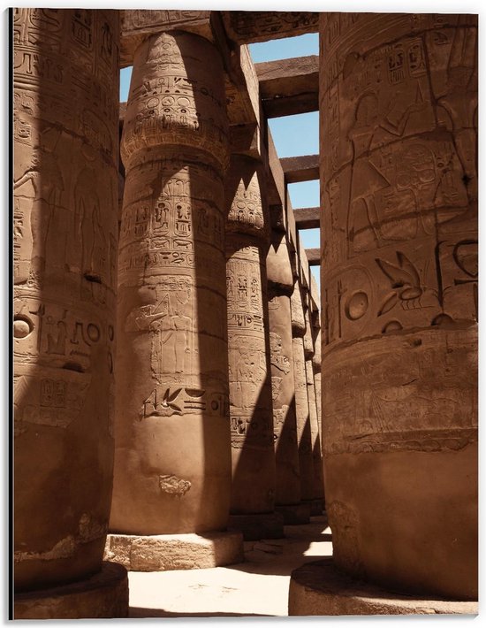 Dibond - Egyptische Gebouwen  - 30x40cm Foto op Aluminium (Wanddecoratie van metaal)