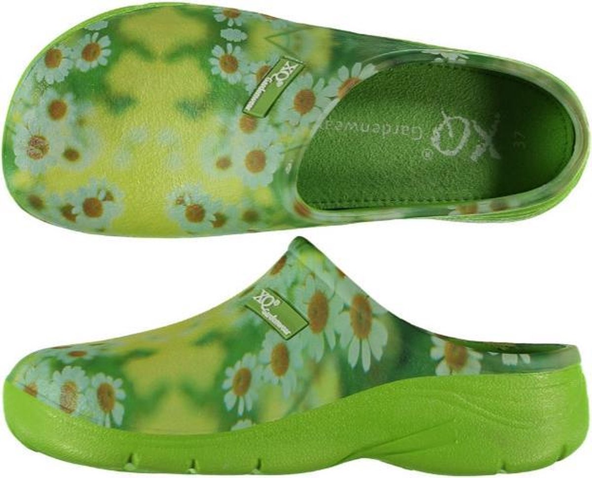 Xq Gardenwear Tuinklompen Madelief Dames Rubber Groen Maat 37