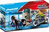 foto van PLAYMOBIL City Action Politiemotor: achtervolging van de geldrover - 70572