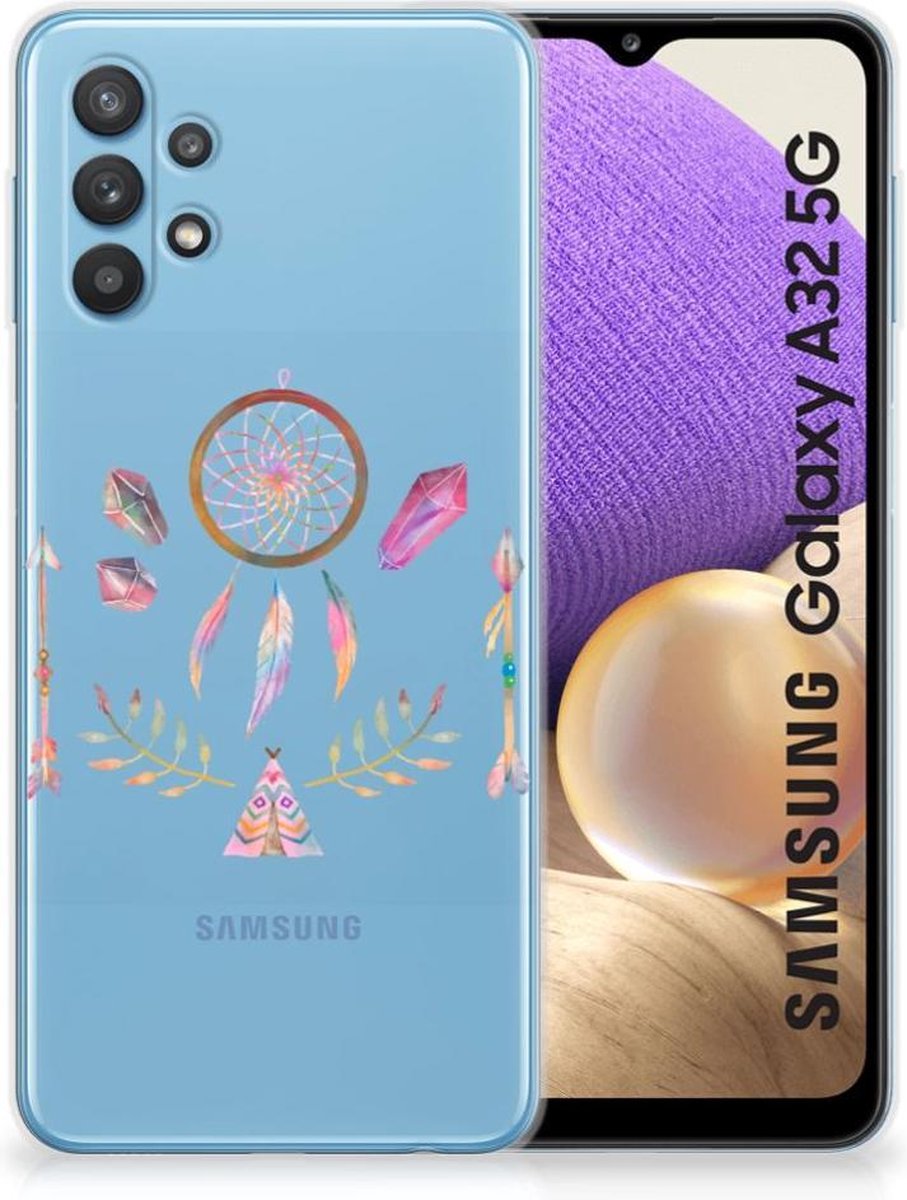 Samsung Galaxy A32 5G Telefoonhoesje met Naam Boho Dreamcatcher