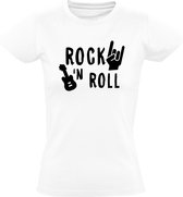 Rock n Roll Dames T-shirt | muziek | rock and roll | united states | music | Zwart