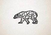 Wanddecoratie - Ijsbeer 2 - L - 60x105cm - Zwart - muurdecoratie - Line Art