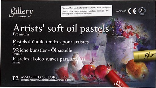 Gallery Oil Pastel Premium, L: 7 cm, 10 mm, Assorted Colours, 48