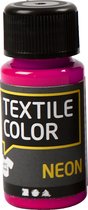Textielkleur, neon roze, 50 ml/ 1 fles
