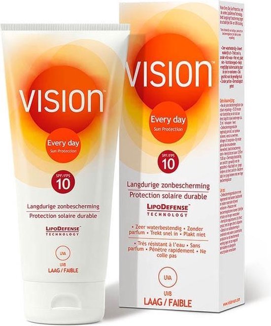 Vision Every Day Sun Protection - Zonnebrand - SPF 10 - 200ml - Vision
