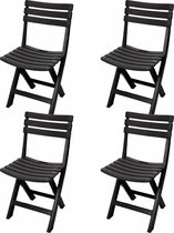 Praktische Klapstoelen set - 4 x vouwstoel – zwart – Praktisch – Inklapbaar - Tuin – Eetkamer – Opvouwbaar – Zwart - 41.5x40.5x77cm