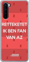 6F hoesje - geschikt voor OnePlus Nord -  Transparant TPU Case - Retteketet ik ben fan van AZ #ffffff