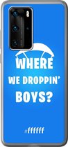 6F hoesje - geschikt voor Huawei P40 Pro - Transparant TPU Case - Battle Royale - Where We Droppin' Boys #ffffff