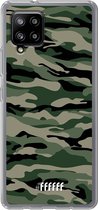 6F hoesje - geschikt voor Samsung Galaxy A42 -  Transparant TPU Case - Woodland Camouflage #ffffff