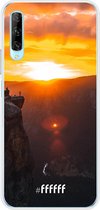 6F hoesje - geschikt voor Honor 9X Pro -  Transparant TPU Case - Rock Formation Sunset #ffffff