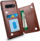 ShieldCase Wallet Case geschikt voor Samsung Galaxy S10 - bruin