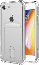 Shieldcase Shock case met pasjeshouder geschikt voor Apple iPhone 6 / 6s - ruimte voor pasjes - strak design - transparant