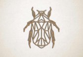 Line Art - Beetle - XS - 29x25cm - Eiken - geometrische wanddecoratie