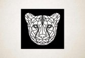 Line Art - Puma 1 vierkant - L - 82x88cm - Zwart - geometrische wanddecoratie