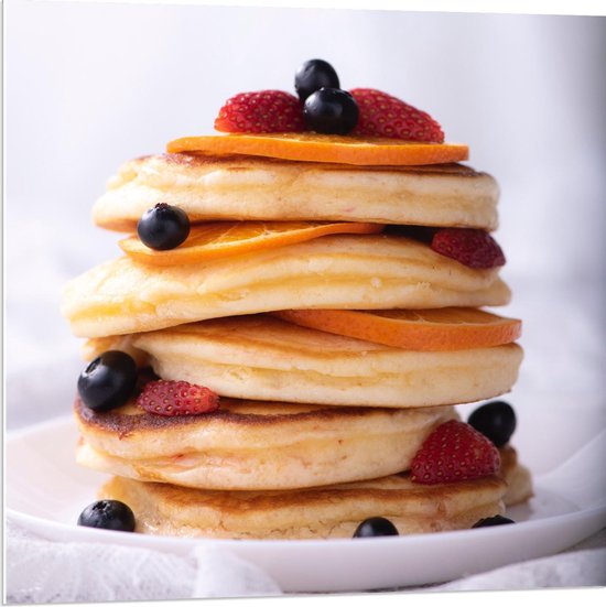 Forex - Engelse Pancakes - 80x80cm Foto op Forex