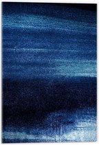 Acrylglas - Donker Blauw/Licht Blauw Kleurenmix  - 40x60cm Foto op Acrylglas (Wanddecoratie op Acrylglas)