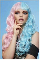 Manic Panic Pruik Cotton Candy Angel Siren Blauw/Roze