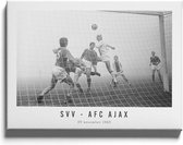 Walljar - Poster Ajax - Voetbalteam - Amsterdam - Eredivisie - Zwart wit - SVV - AFC Ajax '69 - 60 x 90 cm - Zwart wit poster