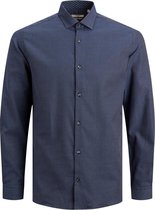 Jack & Jones - Jprblaoccasion Structure Shirt L/s 12180159 Navy Blazer/slim Fit