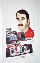 Lithografie - Eric Jan Kremer - Nigel Mansell Champion 1 van 250