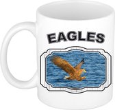 Dieren zeearend beker - eagles/ arenden mok wit 300 ml