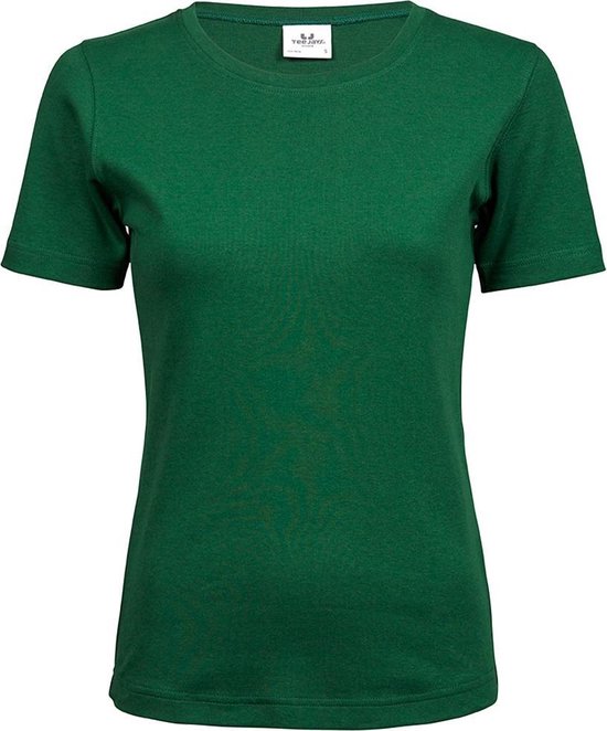 Tee Jays Dames/dames Interlock T-Shirt (Bosgroen)