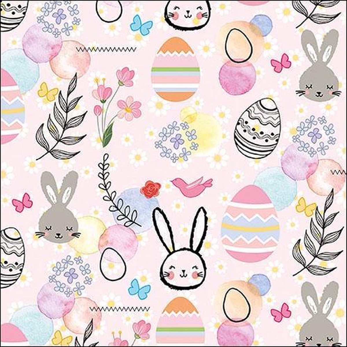Ambiente Happy Easter Rose papieren servetten