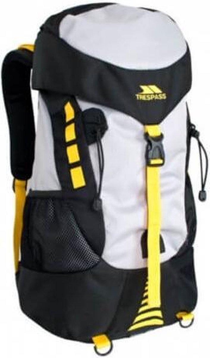 Trespass rugzak Inverary 45 liter met regenhoes - Zwart Grijs en Geel