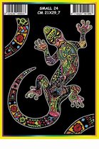 Colorvelvet - kleurplaat - salamander - reptiel - fluwelen kleurplaat - incl stiften
