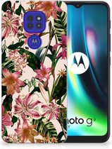 Telefoon Hoesje Motorola Moto G9 Play | E7 Plus Leuk TPU Back Case Bloemen