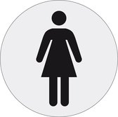 Dames WC deur sticker, polyesterfolie