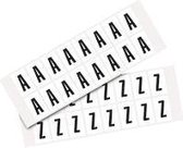 Combiverpakking letters, wit/zwart, folie, 26 kaarten/VE teksthoogte 25 mm